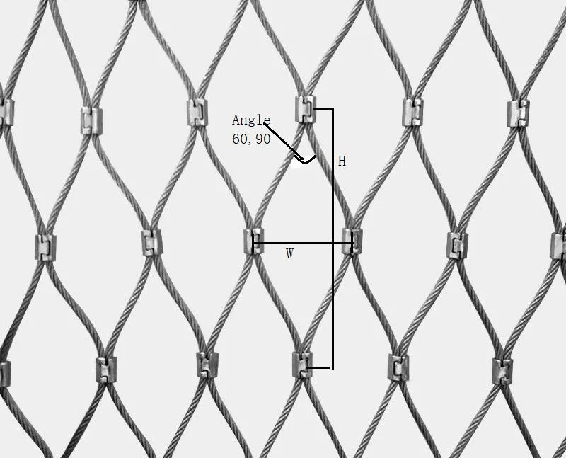 Dierentuin Cage Bescherming Roestvrij staal hek Screen Mesh Uitbreiding Web Draad touw Kabel Net 3