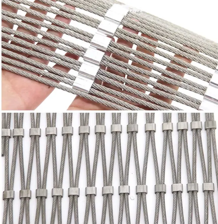 Dierentuin Cage Bescherming Roestvrij staal hek Screen Mesh Uitbreiding Web Draad touw Kabel Net 2
