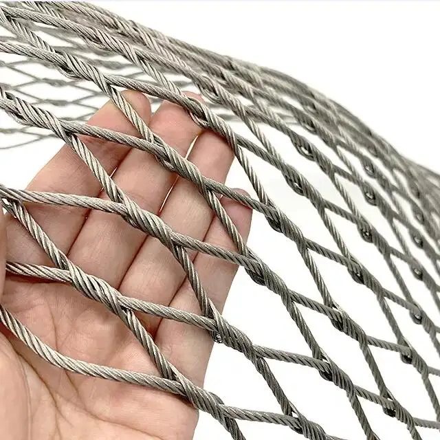 Hoogwaardig zwembad ijzeren hek mesh flexibel roestvrij staal draad touw zoo mesh Fenc USA hek 1