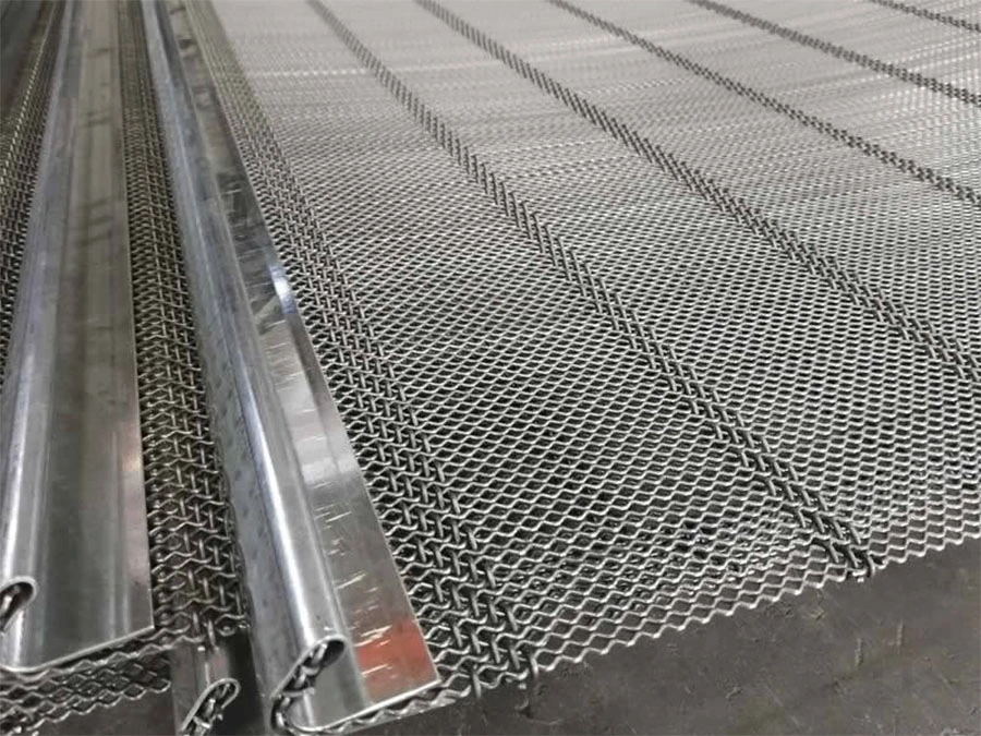 Roestvrij staal gecrimpte draad mijnbouw zeef trillende scherm mesh 5