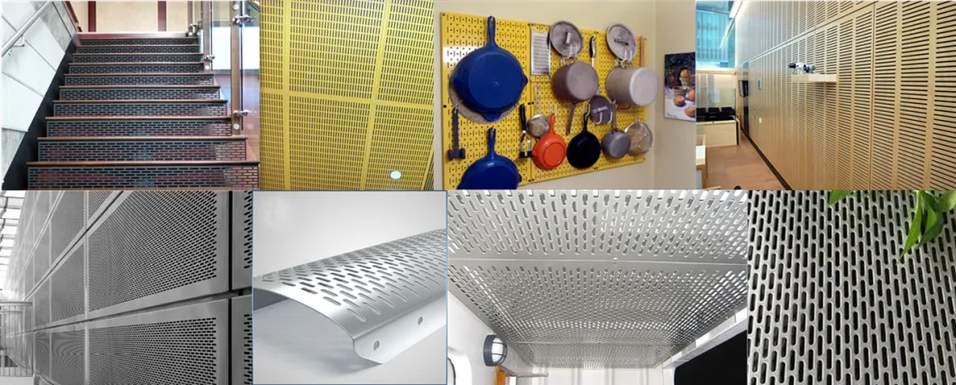 2 mm 3 mm gatgrootte roestvrij staal geperforeerd metaalplaat mesh decoratief plaat voor ventilatie 6