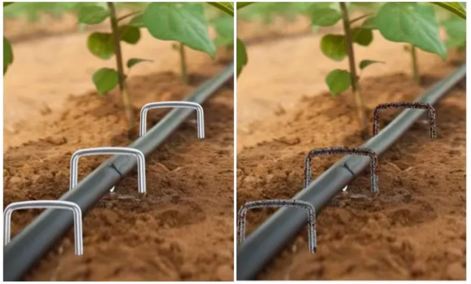 Insectennet Fixing Peg Turf Beveiliging SOD Stapels gegalvaniseerd stalen tuinnagel 0