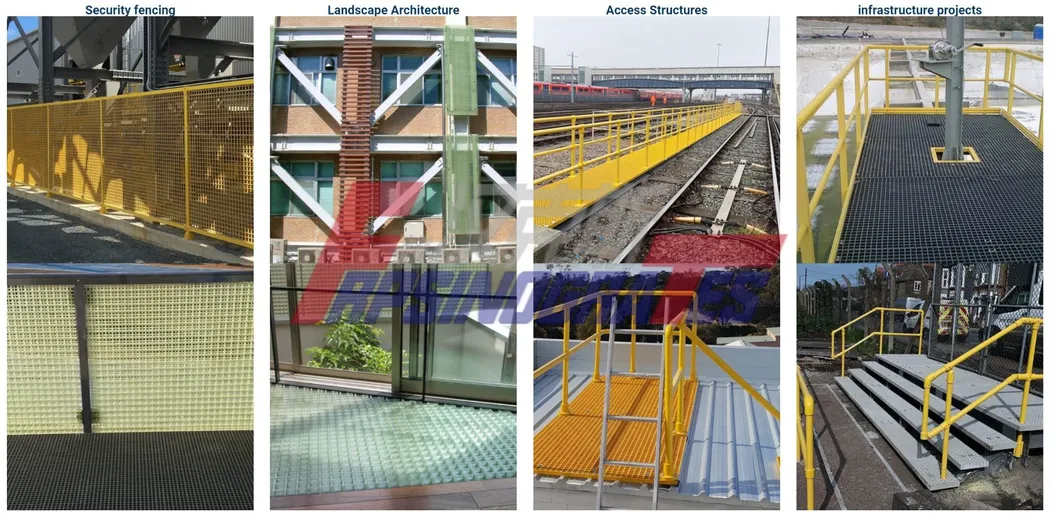 Vierkante maas 20*20*40 Glasvezel / FRP gegoten rooster High Strength Corrosion Resistant 12