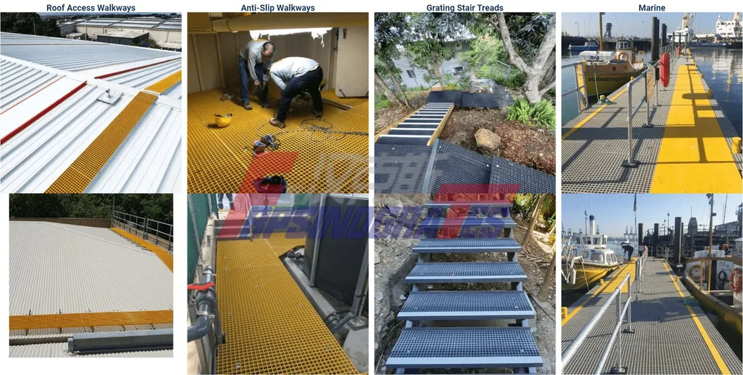Vierkante maas 20*20*40 Glasvezel / FRP gegoten rooster High Strength Corrosion Resistant 11