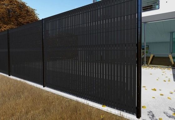 8 voet privacy gebogen metalen hek 2.43m Panel hoogte 3d