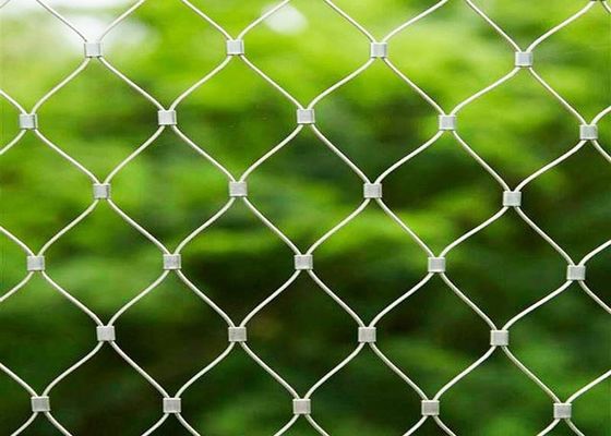 High Tensile Strength Flexible Animal Enclosure 316 Stainless Steel Wire Rope Mesh For Bird Netting Cage