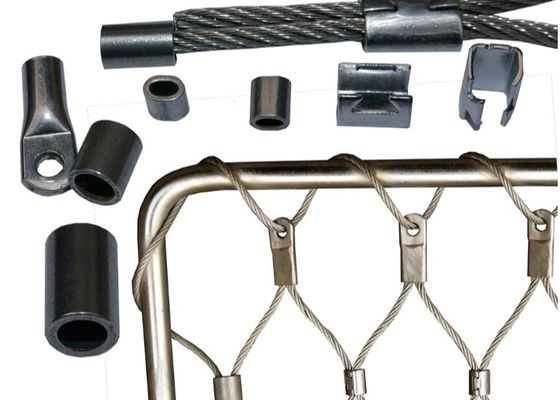 SS 304 316 Flexible Zoo Netting Apen Cage Roestvrij staal draad touwnet Voor dierentuin