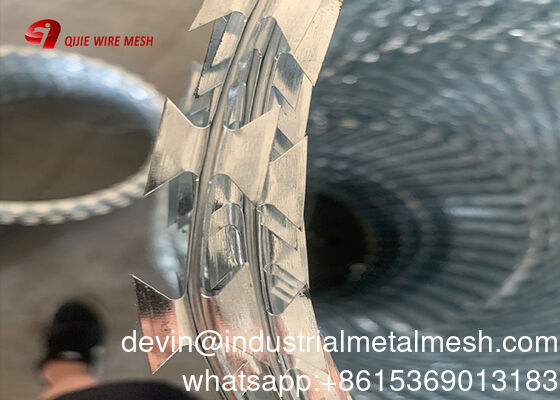 75X150mm Opening Gelast Razor Blade Barbed Wire Mesh voor hek paneel