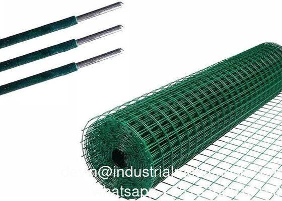 Gegalvaniseerd ijzerdraadgaas rol met vierkante opening, gelast staal kippenhokgaas met PVC-coating