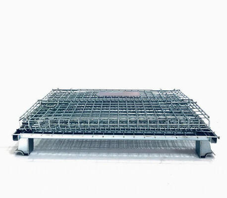 Customized Heavy Duty Foldable Stackable Wire Mesh Cages for Auto Parts Storage And Transportation