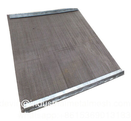 Fabriek direct 65mn Mining Vibrating Screen Square Mesh / Crimped Woven Wire Mesh