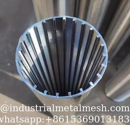 S32750 18S/Q35-12mm Profiel Volgeweld Wedge Wire Screen Met Q35 Steunstaaf