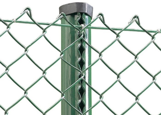 Gegalvaniseerd pvc Met een laag bedekt Diamond Mesh Wire Chain Link Fence-Broodje