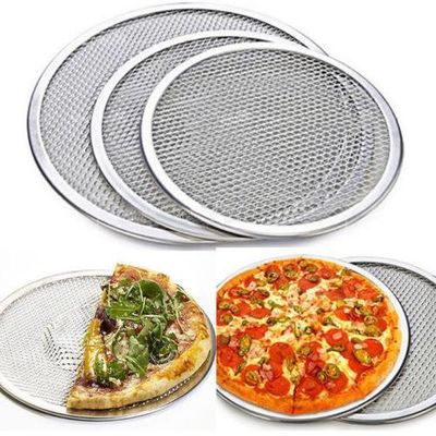 7 / 12/13/15/20 Duim de Draad Mesh Pizza Pan Aluminum Alloy maakt dik