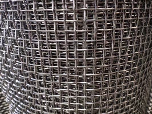 Opening 2mm Vierkant Roestvrij staal 304 Geplooid Geweven Draadnetwerk 20x20mm