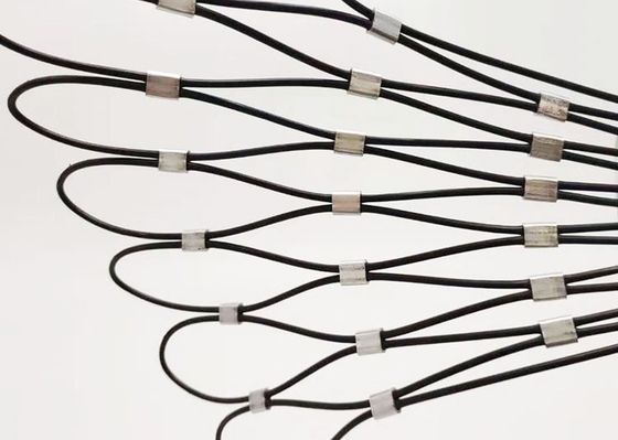 Sterkte Flexibele Dierlijke Bijlage met grote trekspanning 316 de Kabel van de Roestvrij staaldraad Mesh For Bird Netting Cage