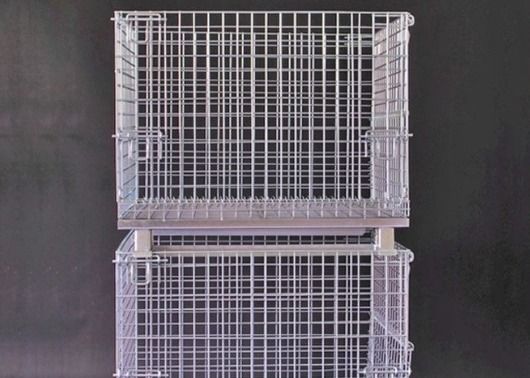 Rigiede opvouwbare draadgordelcontainer opvouwbare stalen metalen mand voor opslag