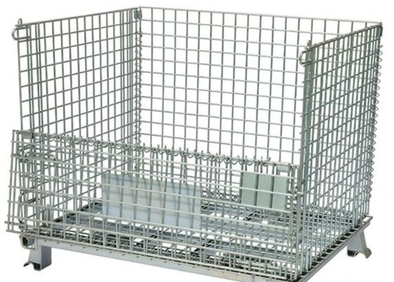 Rigiede opvouwbare draadgordelcontainer opvouwbare stalen metalen mand voor opslag