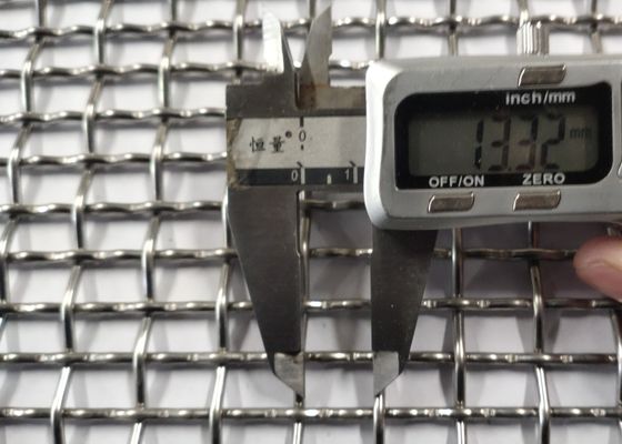 Hoge treksterkte 8x13mm Opening roestvrij staal gekrimpd gaas