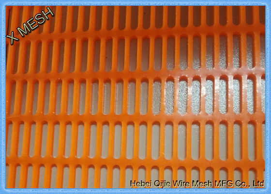 Van het de Mijnbouwscherm van het hoge Frequentiepolyurethaan van de het Netwerktik de Stroomplof die Pu Matten Langwerpig Gat springen