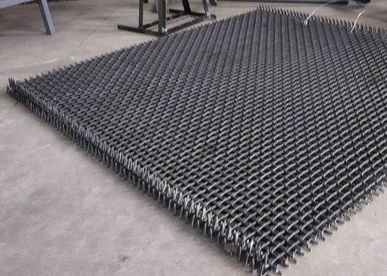 Hoog trekvermogen 65 Mn steengroever Crimped Wire Woven Screen Mesh voor vibratie