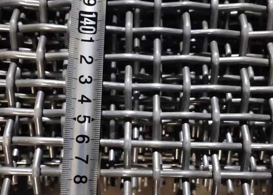 65mn met grote trekspanning haakte Gegalvaniseerde Geplooide Draad Mesh For Coal Mine Industry vast
