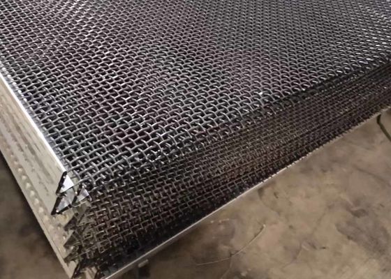 Ss 201 Slot Geplooide het Trillende Schermdraad Mesh Size 1.5m X 1.95m