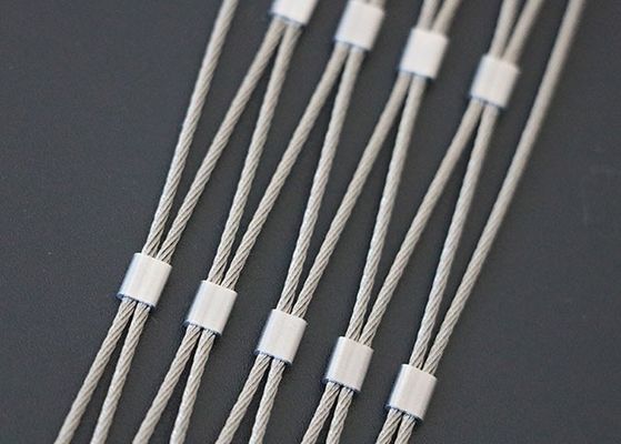 SS316 Ferrule Diamond Flexible Inox Rustvrij staal Draadkabel Nettouw Mesh