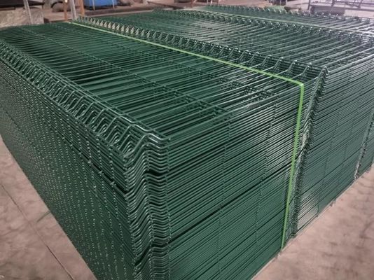 3D gebogen veiligheidsrail paneel Lasdraad Mesh Metalen hek paneel