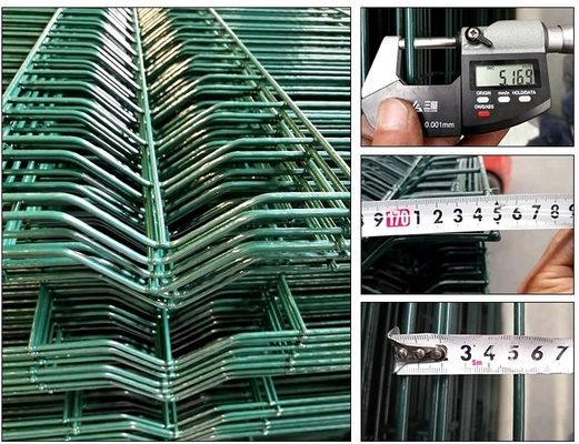 Tuinbeveiligingsperimeter 0,4 mm gebogen metalen hek 3d draadnet Perzikvormige post