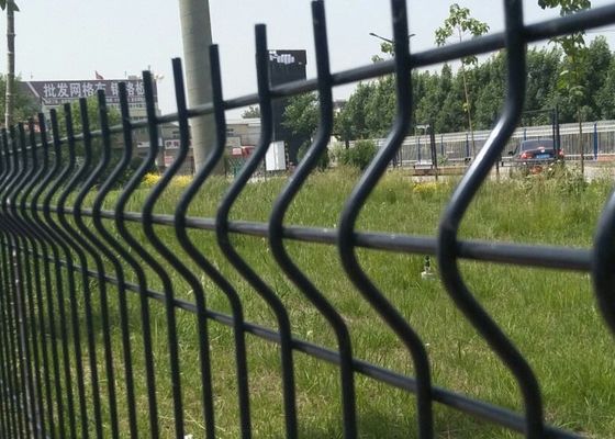 Gegalvaniseerd 3D gebogen hek Gelast gaas hek Met grondpost