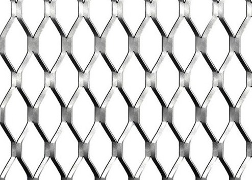 Afgeplatte Heavy-Gauge Geëxpandeerde metalen netweefsel Opgeheven oppervlak 1,2x2,4 M-afmeting