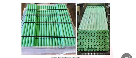 500 mm lengte 25 mm diameter zacht staal epoxy bedekte dowel staven voor gewapend beton