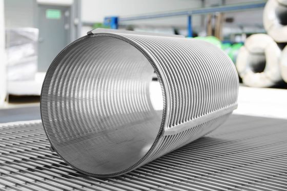 Op maat gemaakt 500 mm diameter roestvrij staal V draad wig draad scherm voor duurzame constructie