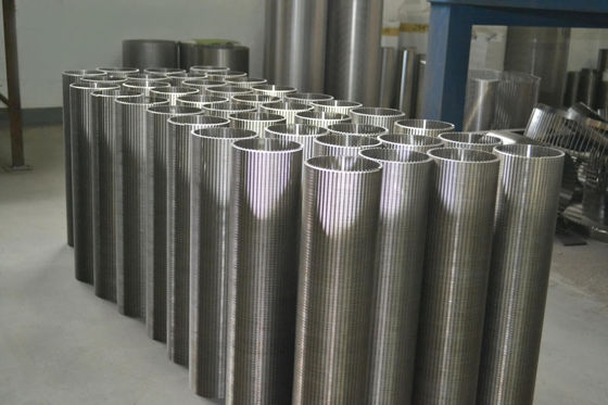Op maat gemaakt 500 mm diameter roestvrij staal V draad wig draad scherm voor duurzame constructie