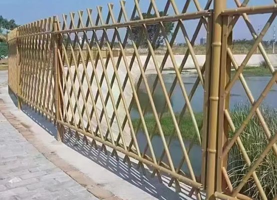 Veiligheidspoederjas Bambus imitatie Tuin villa hek Bewerkte ijzeren decoratief hek