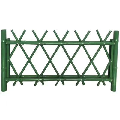 Rustvrij staal omheining gebogen gazon omheining PVC kunststof imitatie bamboe park tuin hek