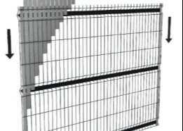 3D-ontwerp 60x60mm gebogen metalen hek voor tuin