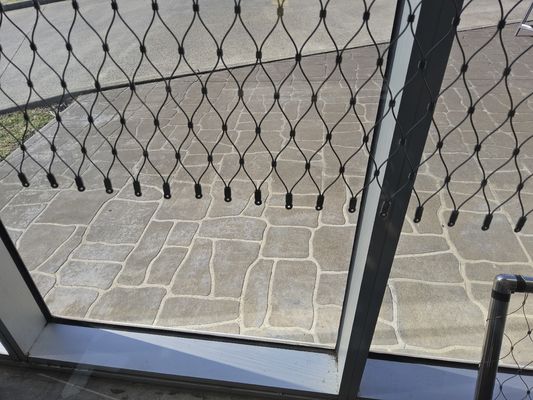 Aanpasbaar balustradekabelnet met draaddiameter 1,2 mm-6,0 mm en maat van het gat