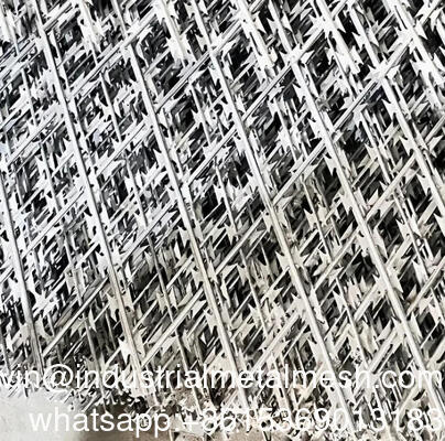 Gesneden Razor Wire Mesh gegalvaniseerd gelast Razor Diamond Mesh