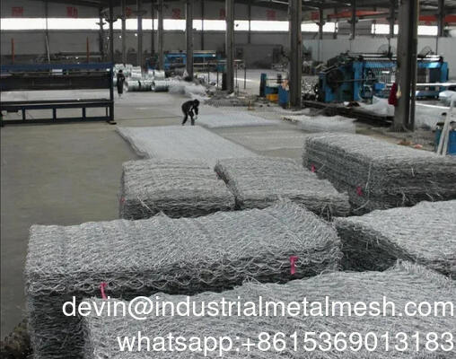 Galvanized or PVC Coated Welded Woven Hexagonal Mesh 8X10cm Gabion and Gabion Box