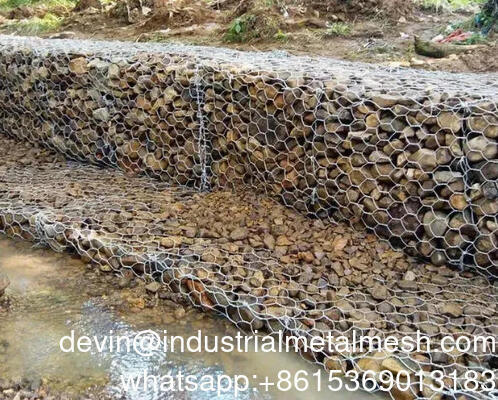 Duurzaam warm gedompeld gegalvaniseerd gelast gabion draad mandje voor rivierbed bescherming