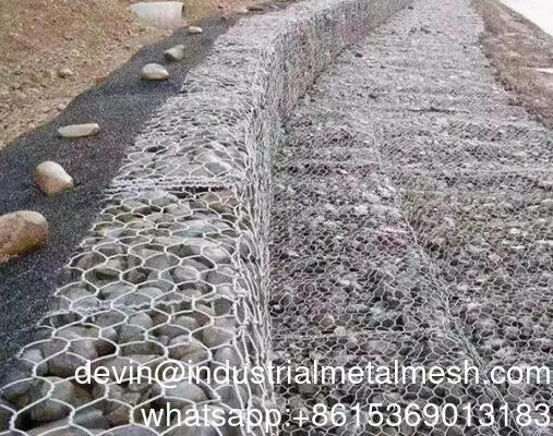 Duurzaam warm gedompeld gegalvaniseerd gelast gabion draad mandje voor rivierbed bescherming