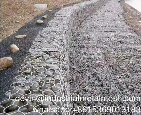 Steunwanden Gabion Draadgaas Zaan Steen Kooi Kooi Gabion