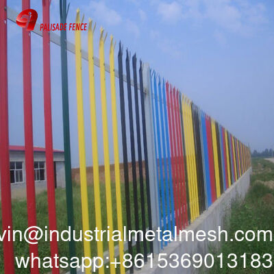 Customized Heavy Duty Palisade Fence Panels Curved Top Palisade Fencing W Shape