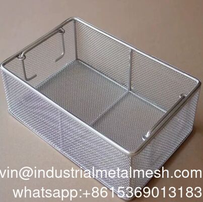 Inbrengen Ultrasone Reiniging Krimpdraad Mesh Sterilisatie Berging Roestvrij staal Aluminium Poets glad Medische apparatuur Container Tray Transportmand