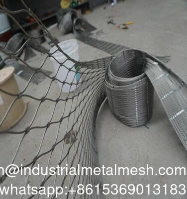 316 Warm verkoop Fabriek Levering Geweven omheining Mesh hek Beschermingsrail Roestvrij staal 316 Flexibel Draadtouw Mesh Net Knippen Knippen