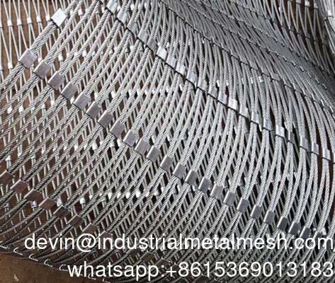 316 Warm verkoop Fabriek Levering Geweven omheining Mesh hek Beschermingsrail Roestvrij staal 316 Flexibel Draadtouw Mesh Net Knippen Knippen