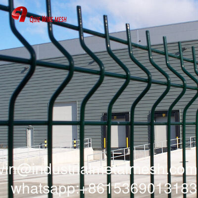 Durable Green Steel Welded Curved Wire Mesh Fence Panels
