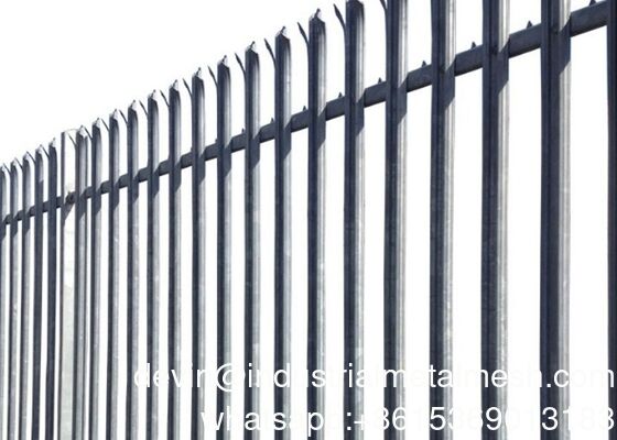 Metalen palissade hek D en W vorm palissade beveiligingshek systeem